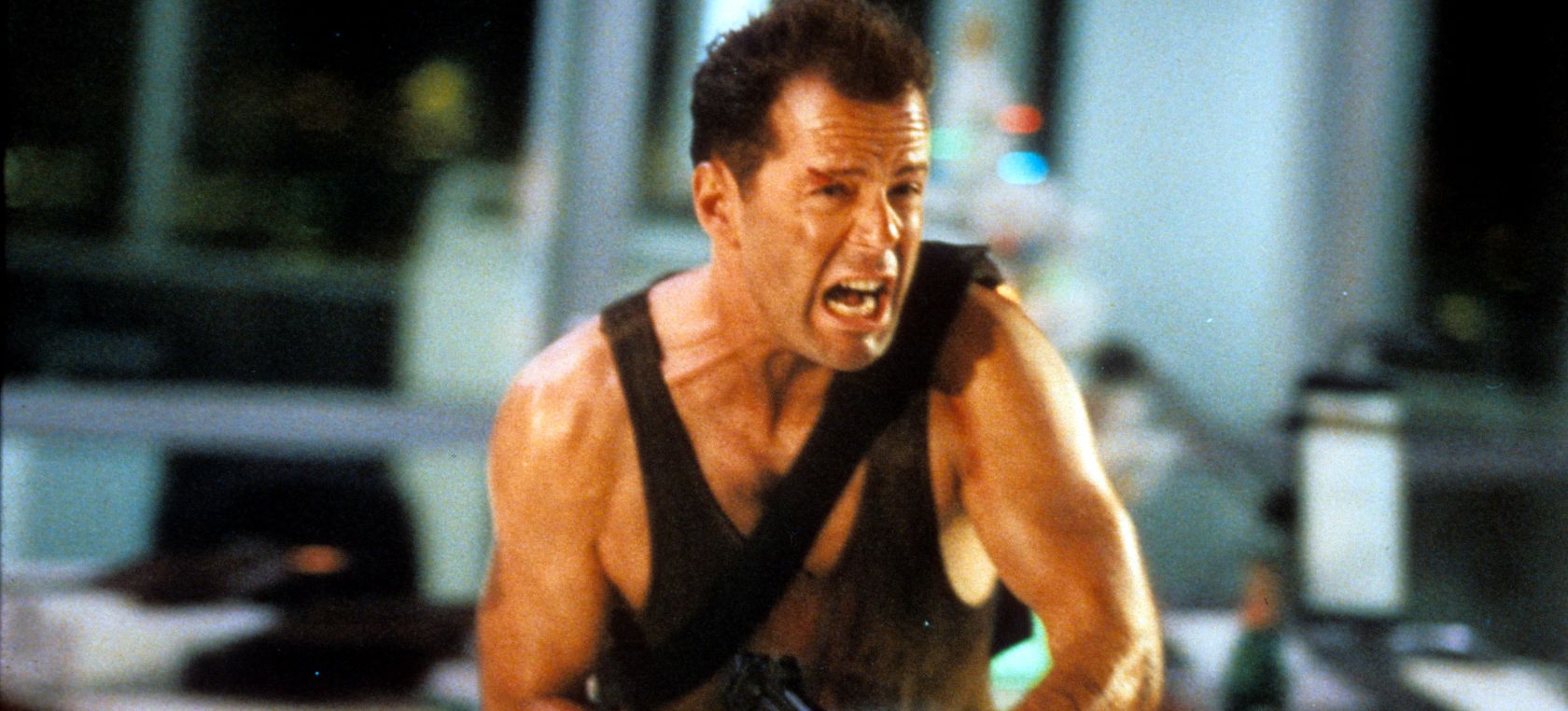 Die Hard John McClane Art Print Bruce Willis Alan Rickman Oil Painting