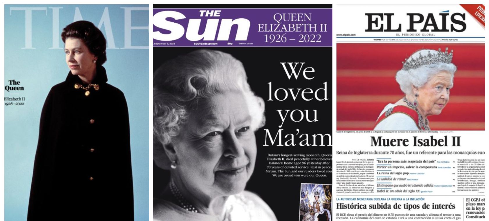 Así recogen las portadas de los periódicos la muerte de la Reina Isabel II  de Inglaterra | Love 40 | LOS40