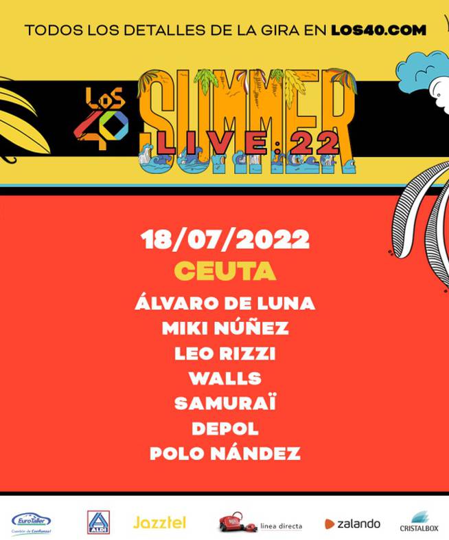 LOS40 Summer Live Ceuta 2022: Fechas y artistas.