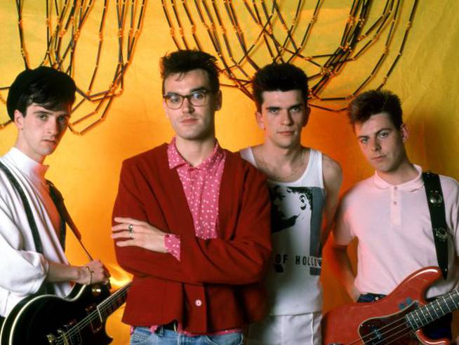 Johnny Marr, Morrissey, Mike Joyce y Andy Rourke, integrantes de The Smiths en 1985.