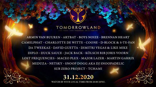 Cartel del Tomorrowland 31.12.2020