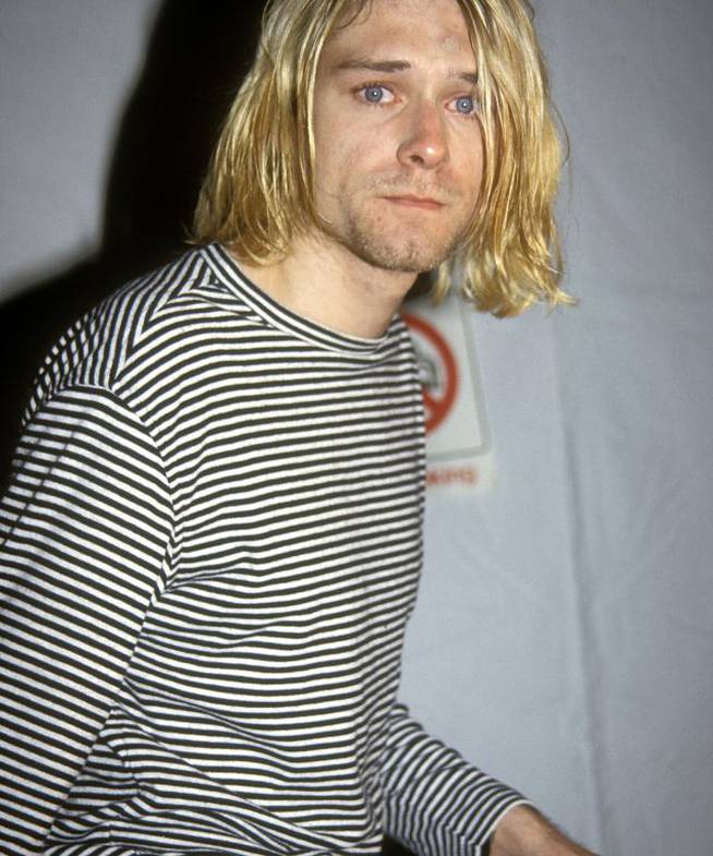 Kurt Cobain, en los MTV Video Music Awars de 1993.