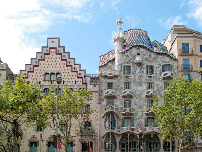 La Casa Batlló del Paseo de Gracia de Barcelona.