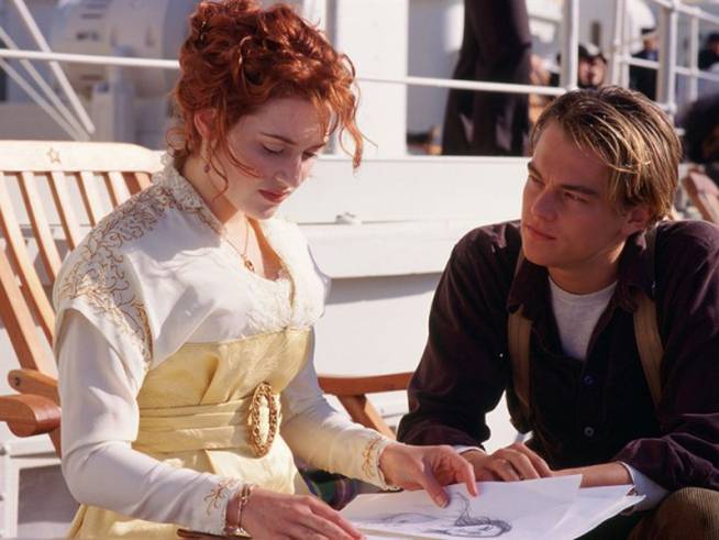 Escena de la película Titanic