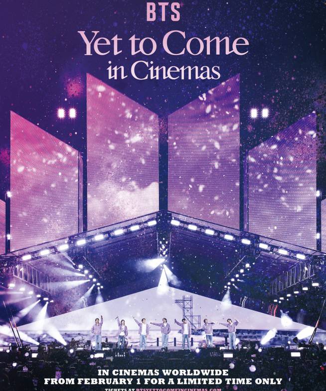 Póster oficial de la proyección del concierto de BTS en cines