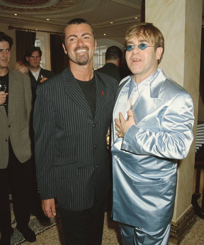 Foto de George Michael y Elton John en 1995