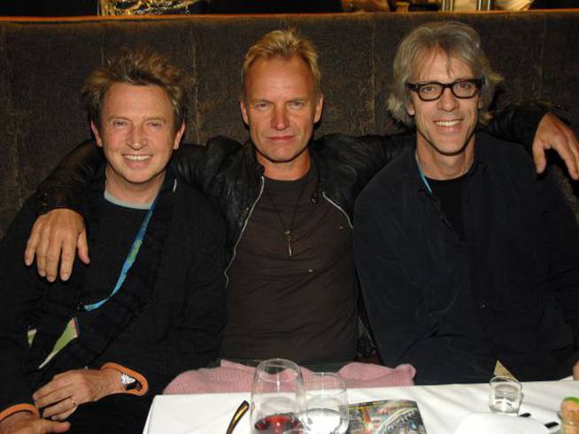 Andy Summers, Sting y Stewart Copeland, los componentes de The Police, en 2006.