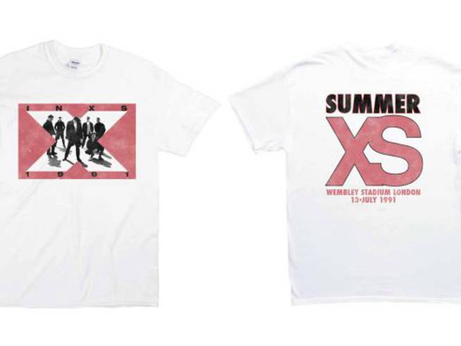 Camisetas conmemorativas del concierto de INXS