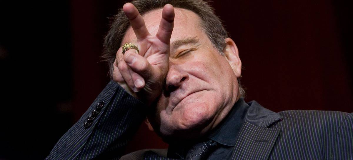 Robin Williams gesticula durante un espectáculo humorístico celebrado en Washington (Estados Unidos) el 1 de octubre de 2008