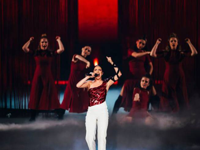 Blanca Paloma en un ensayo del Festival de Eurovisión 2023.