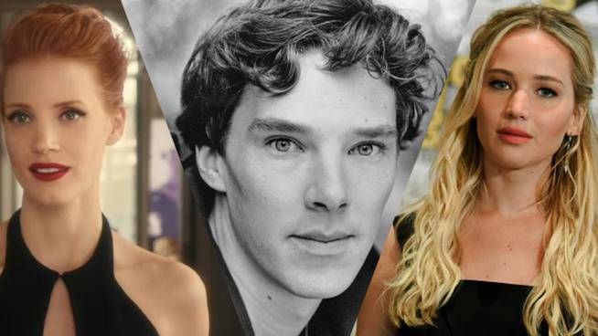 Jessica Chastain, Benedict Cumberbatch y Jennifer Lawrence