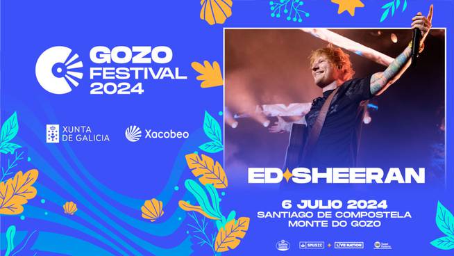 Ed Sheeran actuará el 6 de julio de 2023 en O Monte do Gozo en Galicia
