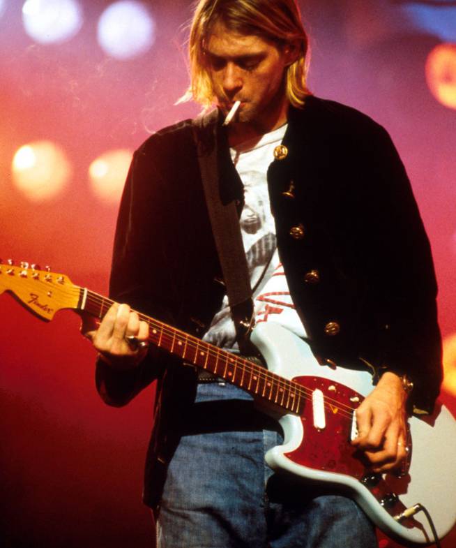 Kurt Cobain en una foto de enero de 1990