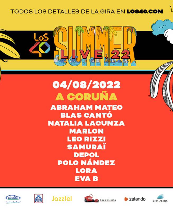 LOS40 Summer Live 2022 en A Coruña: fechas y artistas.