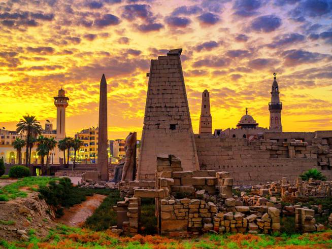 Foto de un templo en Luxor
