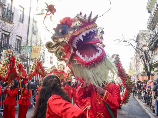 Desfile del Año Nuevo Chino en Madrid.