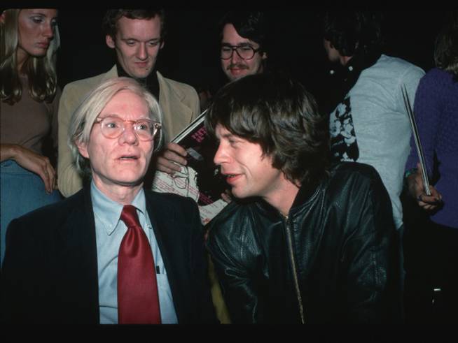 Mick Jagger y Andy Warhol.