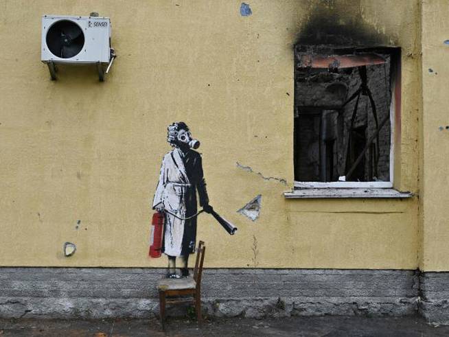 Mural de Banksy en Ucrania