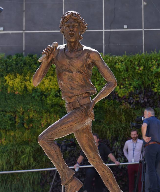 Estatua de Mick Jagger.
