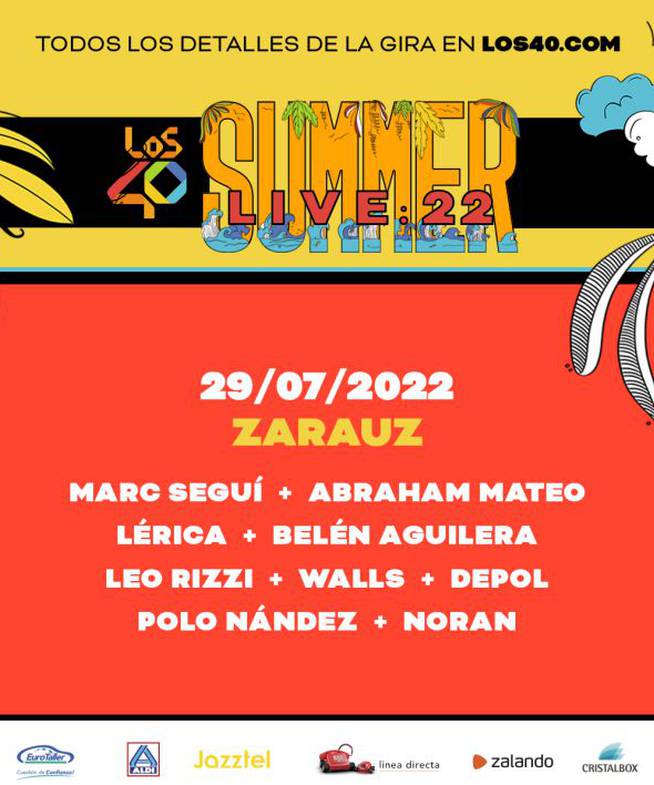 LOS40 Summer Live 2022 en Zarauz: fechas y artistas.