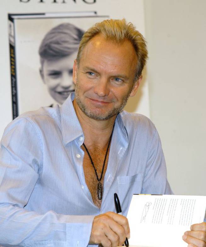 Sting, en la presentación de su autobiografía &#039;Broken music&#039;, en 2013.