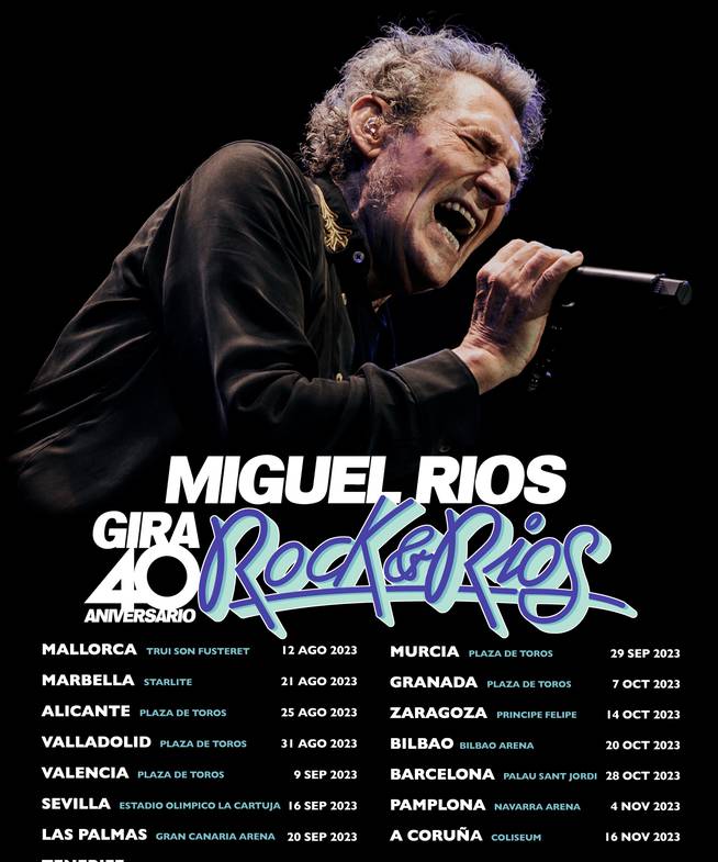 Gira 40º aniversario &#039;RocknRíos&#039; de Miguel Ríos