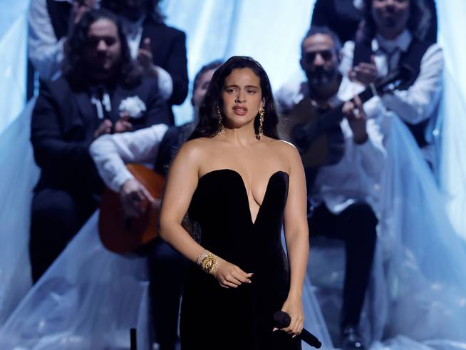 SEVILLE, SPAIN - NOVEMBER 16: Rosalía performs onstage during The 24th Annual Latin Grammy Awards on November 16, 2023 in Seville, Spain. (Photo by Kevin Winter/Getty Images for Latin Recording Academy)