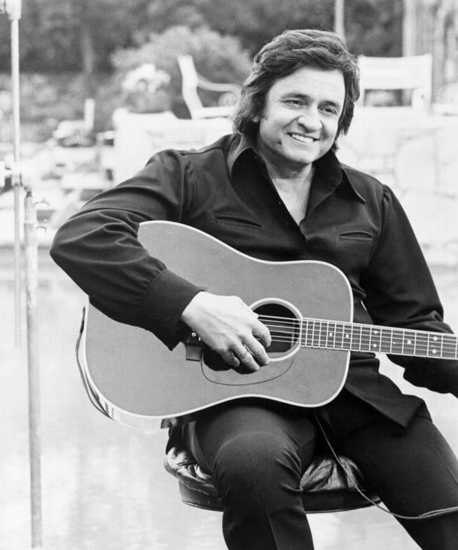 El cantante Johnny Cash en1977. 