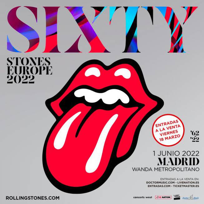 Fechas de la gira europea de los Rolling Stones.