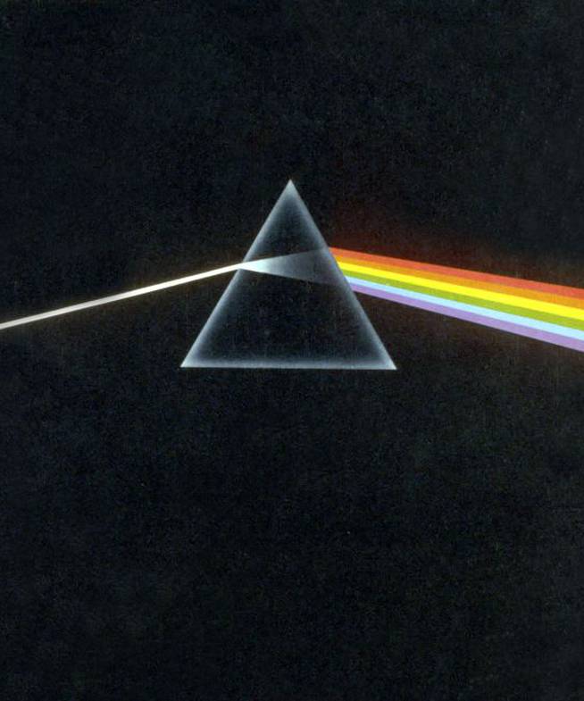 Portada del álbum &#039;Dark  side of the moon&#039; de Pink Floyd.