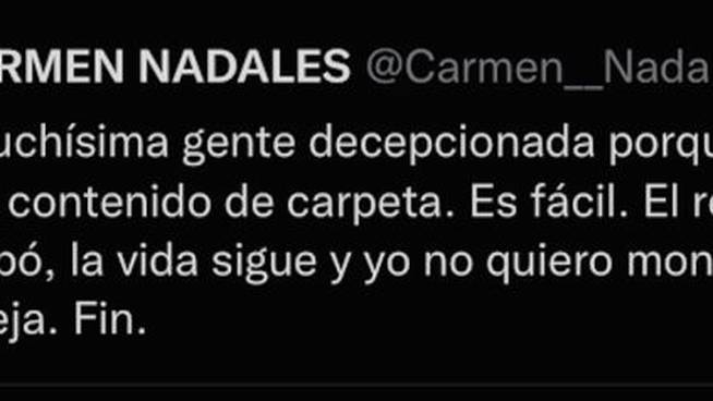 El tuit de Carmen