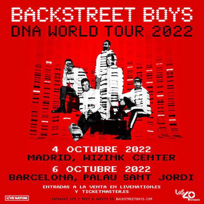 La gira DNA tour World de los Backstreet Boys pasará por Madrid y Barcelona