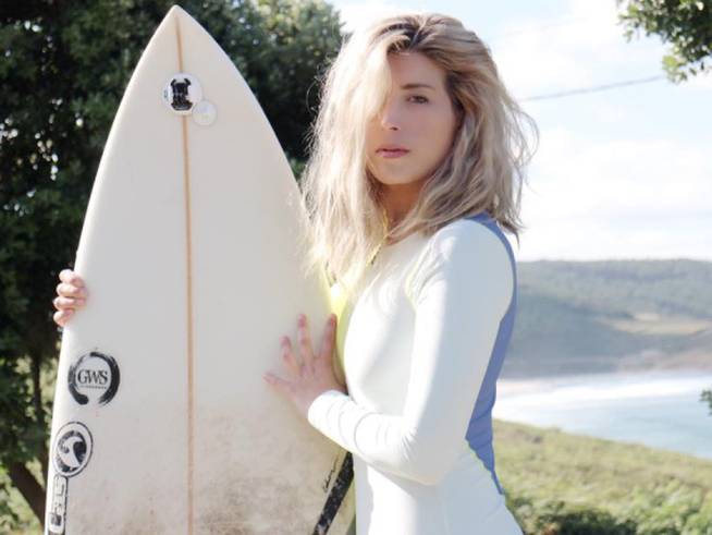 Cristina Boscá y el surf, una de sus grandes pasiones.