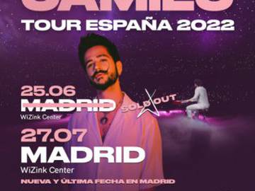 Camilo anuncia nueva fecha en Madrid tras agotar las entradas en el WiZink Center