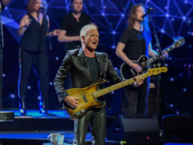 Sting durante una actuación en el London Palladium en abril del 2022.