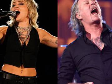 Miley Cyrus y Metallica, juntos por primera vez sobre un escenario