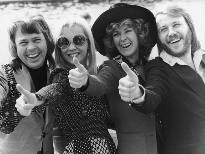 El grupo ABBA después de ganar el Festival de Eurovisión