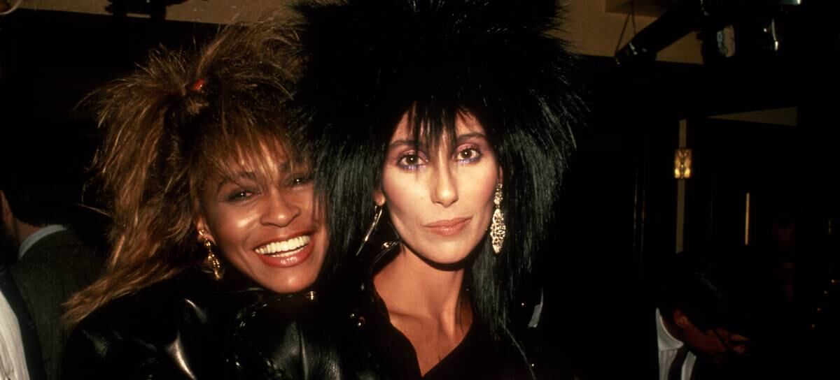 Tina Turner y Cher en 1985 en Nueva York.