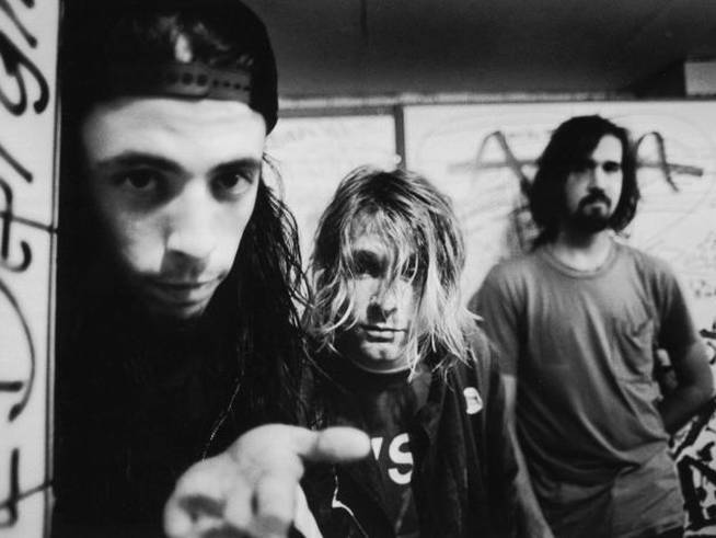 Nirvana: Dave Grohl, Kurt Coabin y Krist Novoselic.