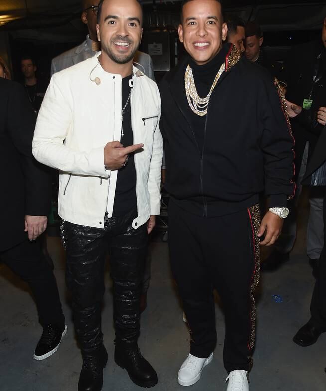 Luis Fonsi y Daddy Yankee en la 60ª edición de los Premios Grammy