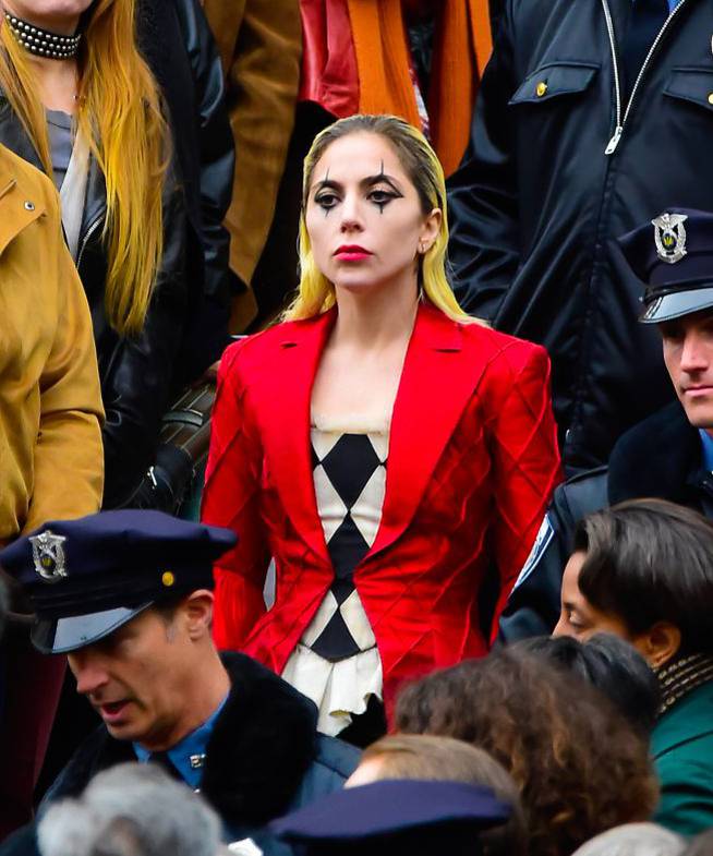 Lady Gaga como Harley Quinn en el rodaje de Joker 2