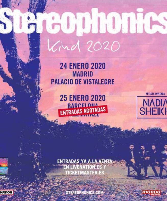 Stereophonics visitará España con dos conciertos en 2020.