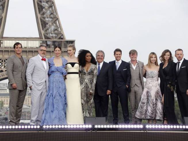El elenco de Misión Imposible: Fallout durante su premiere en París. THOMAS SAMSON/AFP/Getty Images