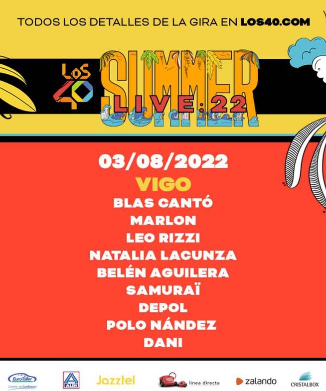 LOS40 Summer Live 2022 en Vigo: Fecha y artistas.