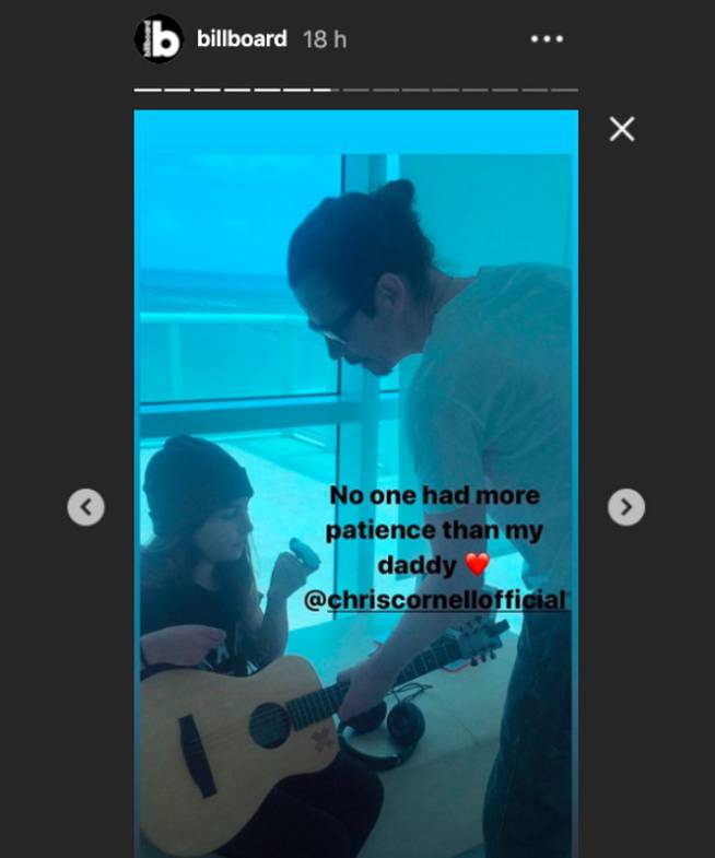 Una captura de las historias de Instagram de Toni Cornell en la cuenta de Instagram de Billboard con motivo del Día del padre.