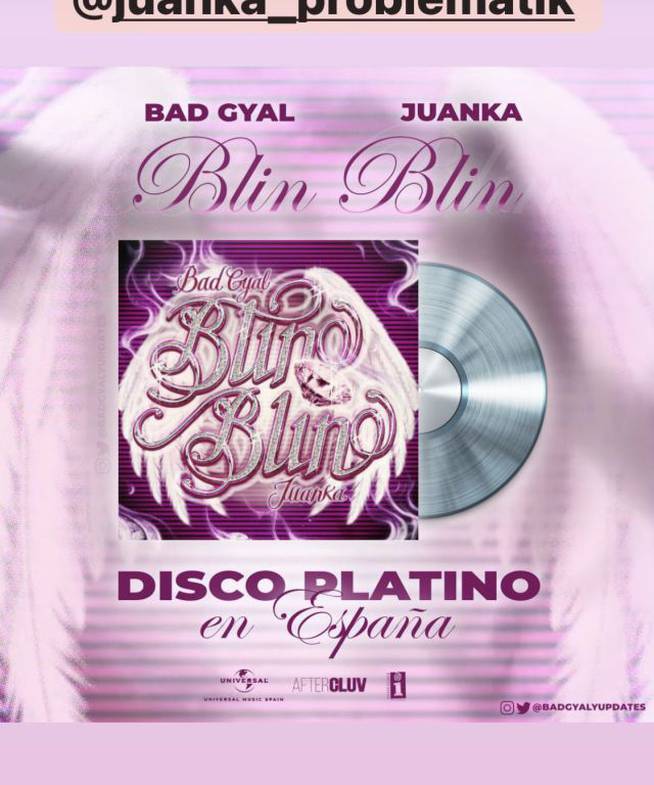 Bad Gyal consigue ser disco platino con &#039;Blin Blin&#039;