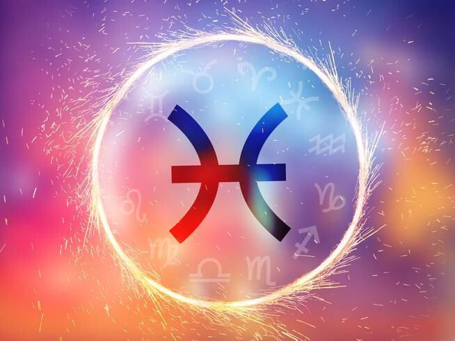 Símbolo del signo del zodiaco Piscis.