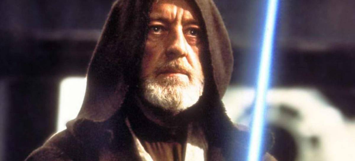 Alec Guinness en una escena de &#039;Star Wars IV: Una nueva esperanza&#039; (1977)