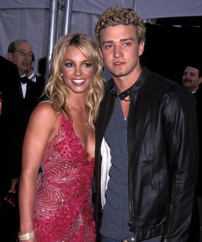 Britney Spears y Justin Timberlake en Los Ángeles, California, en 2002.