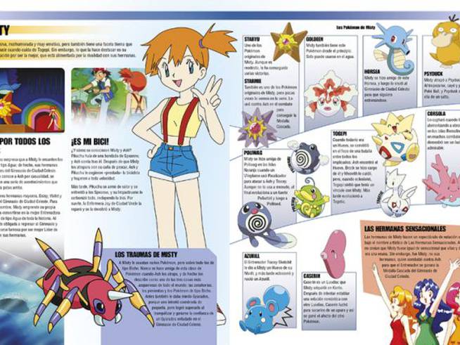 Interior de la enciclopedia Pokémon.